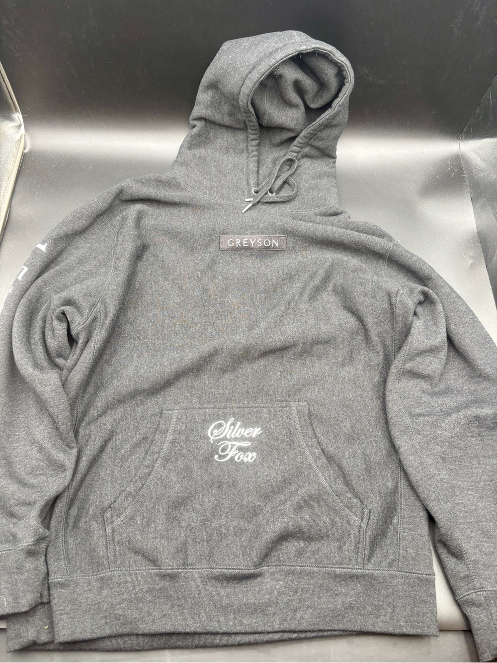 Greyson Clothiers "Silver Fox" Heavyweight Hoodie - Size XL Charcoal Gray